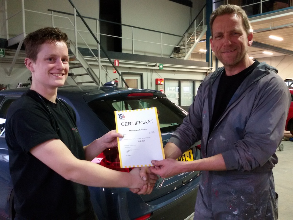 Diploma Wielgeometrie voor Arjanne